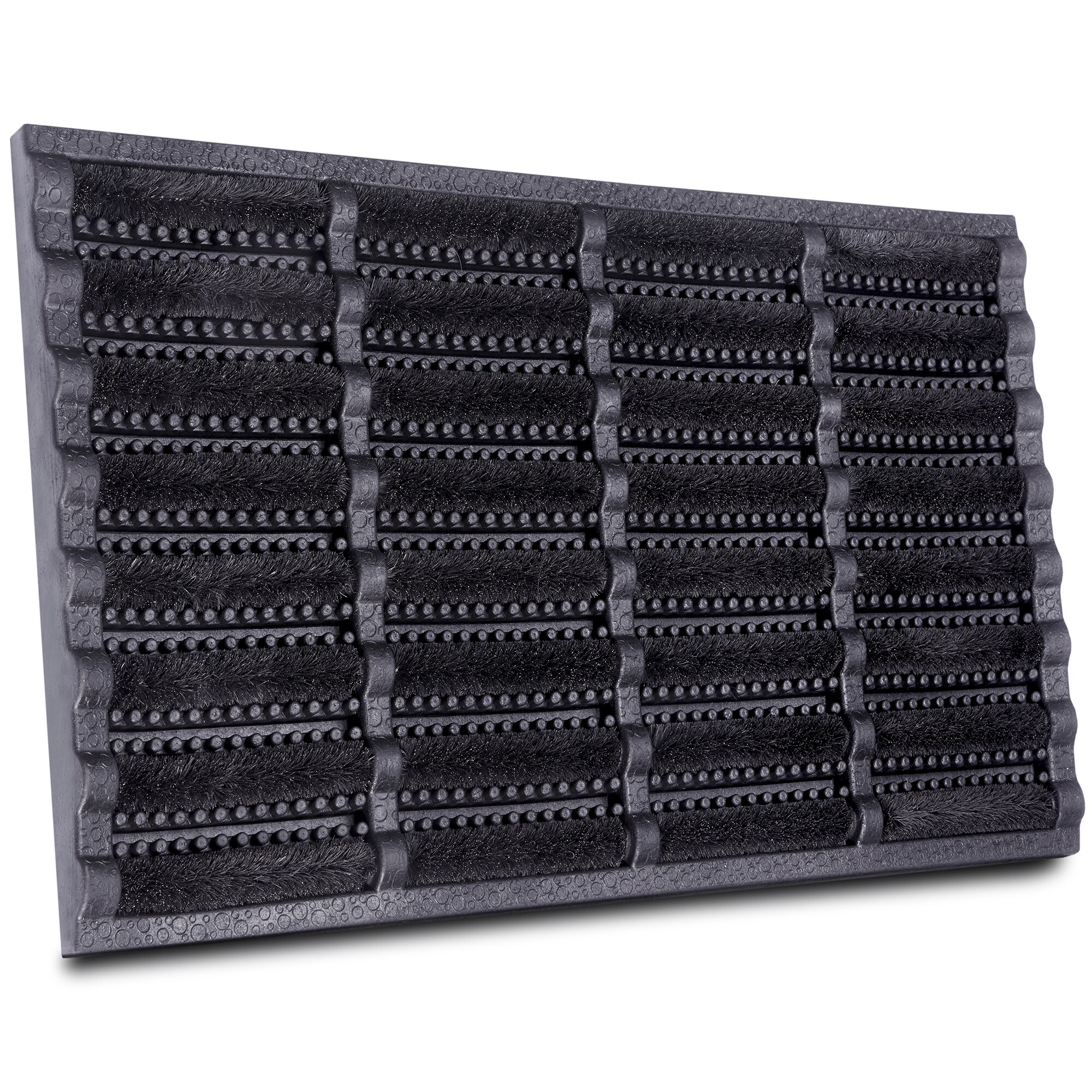 NYVI Outdoor Fu&szlig;matte KokosGUARD - Wetterfest, Rutschfest, Robust - Fu&szlig;abtreter mit Kokosb&uuml;rsten - Schmutzfangmatte f&uuml;r Au&szlig;en & Innen Farbe:Schwarz;Gr&ouml;&szlig;e:45x75 cm 