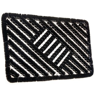 NYVI Fußmatte Grid - Rutschfest, Wetterfest, Hygienisch, für Innen und Außen Farbe:Schwarz;Größe:40x60 cm 