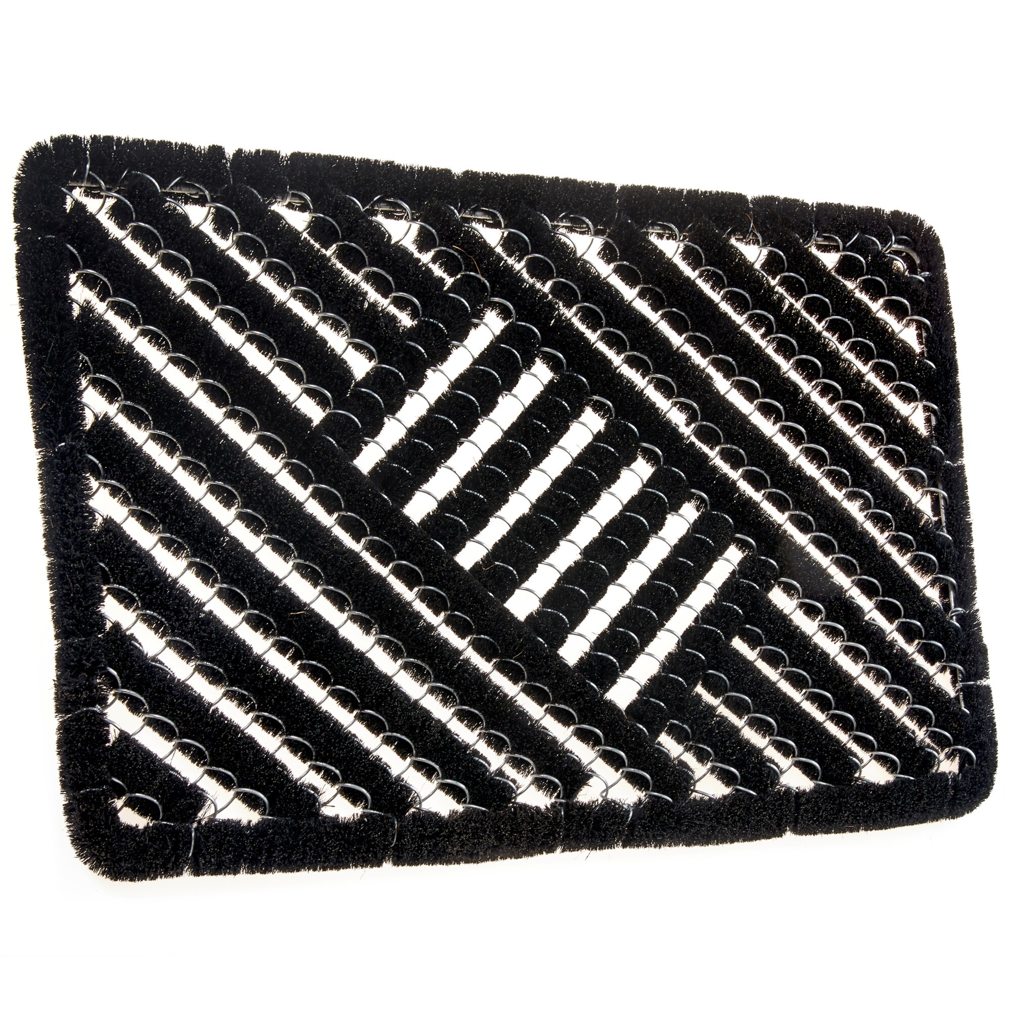 NYVI Fu&szlig;matte Grid - Rutschfest, Wetterfest, Hygienisch, f&uuml;r Innen und Au&szlig;en Farbe:Schwarz;Gr&ouml;&szlig;e:45x75 cm 