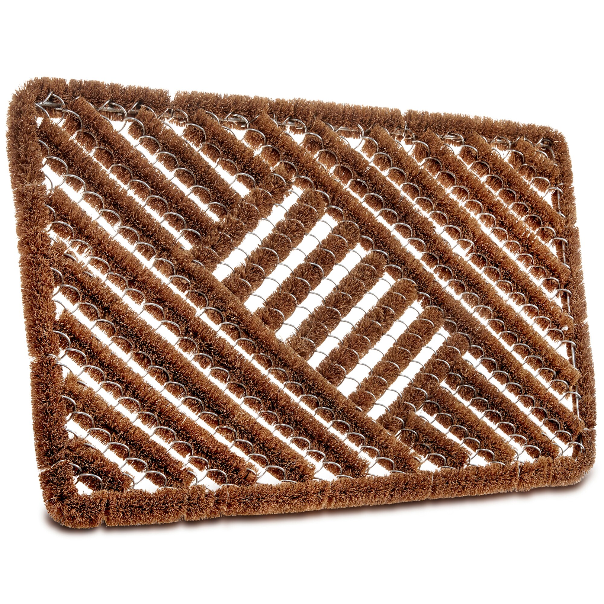 NYVI Fu&szlig;matte Grid - Rutschfest, Wetterfest, Hygienisch, f&uuml;r Innen und Au&szlig;en Farbe:Natur;Gr&ouml;&szlig;e:45x75 cm 