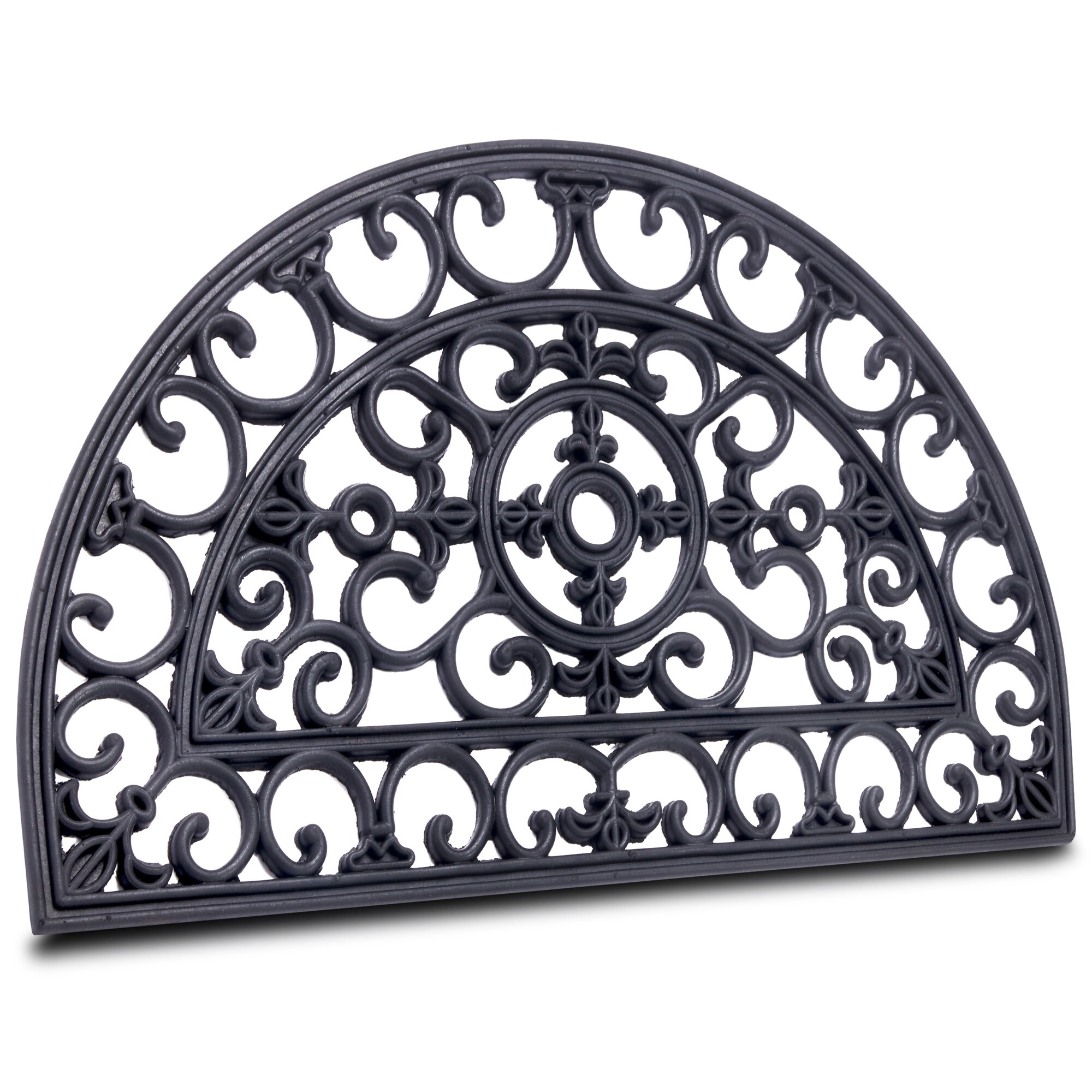 NYVI Fu&szlig;matte Gummi - Rutschfest, Wetterfest, Strapazierf&auml;hig Gr&ouml;&szlig;e:45x75 cm;Farbe:Halbrund 