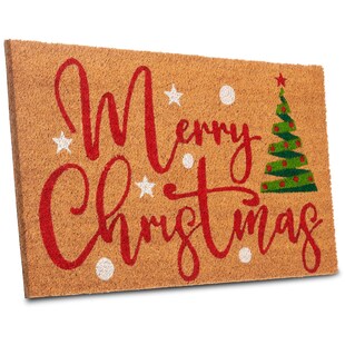 NYVI Fußmatte Christmas - Rutschfest, Hygienisch, Leicht zu Reinigen, für Innen und Außen Größe:40x70 cm;Farbe:Christmas 3 