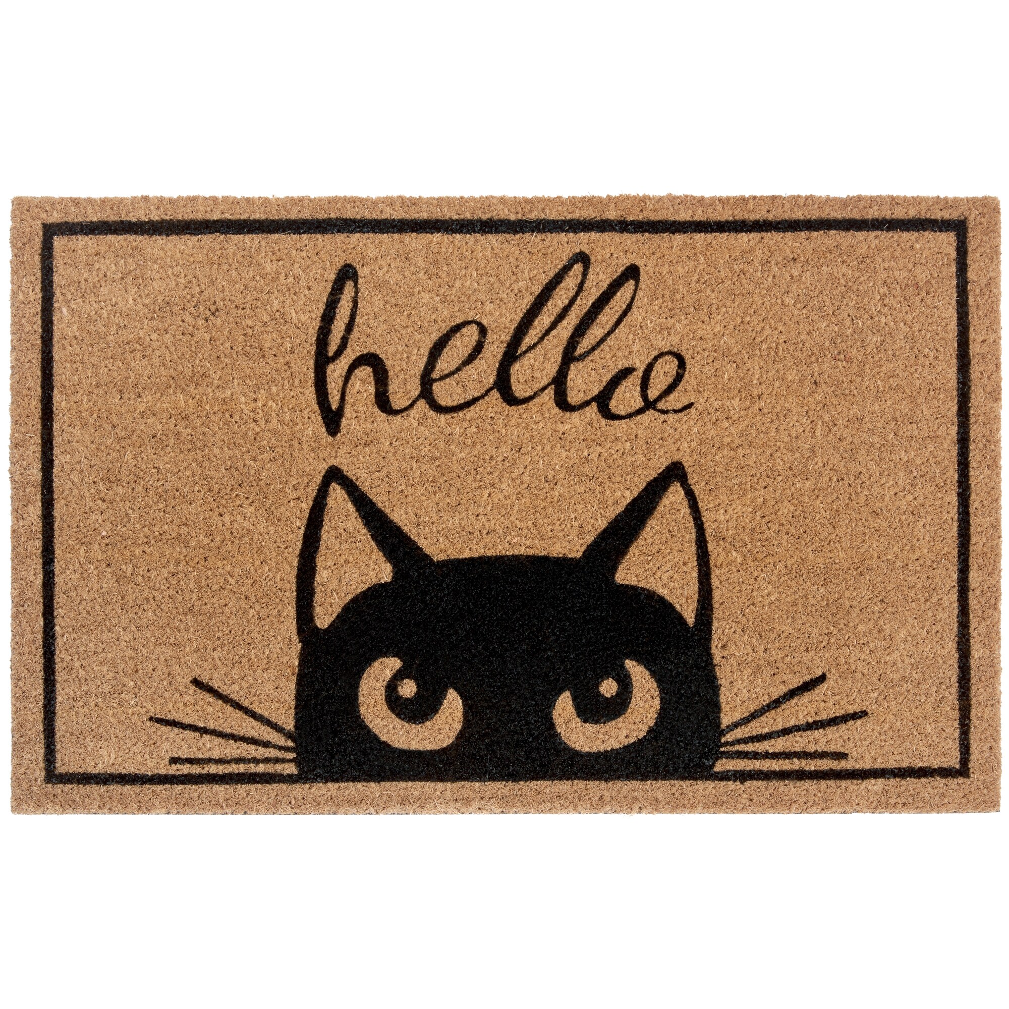 NYVI Fu&szlig;matte Cats - Wetterfest, Rutschfest, Langlebig, f&uuml;r Innen und Au&szlig;en Gr&ouml;&szlig;e:45x70 cm;Farbe:Hello Cat 