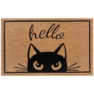 NYVI Fußmatte Cats - Wetterfest, Rutschfest, Langlebig, für Innen und Außen Größe:45x70 cm;Farbe:Hello Cat 