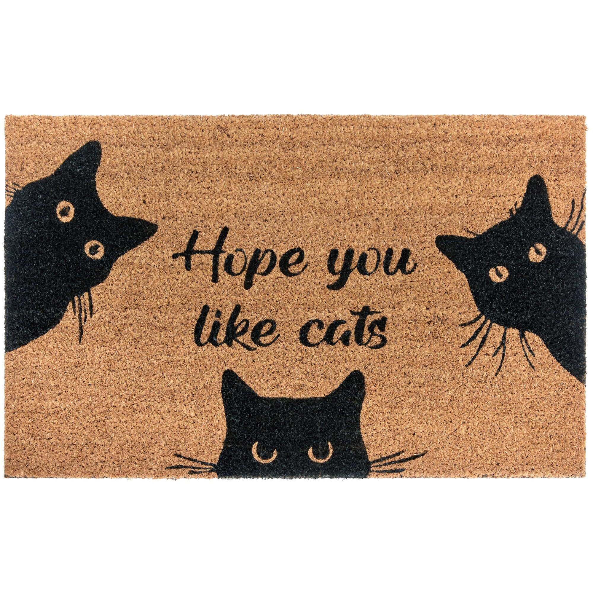 NYVI Fu&szlig;matte Cats - Wetterfest, Rutschfest, Langlebig, f&uuml;r Innen und Au&szlig;en Gr&ouml;&szlig;e:45x75 cm;Farbe:Hope You Like Cats 