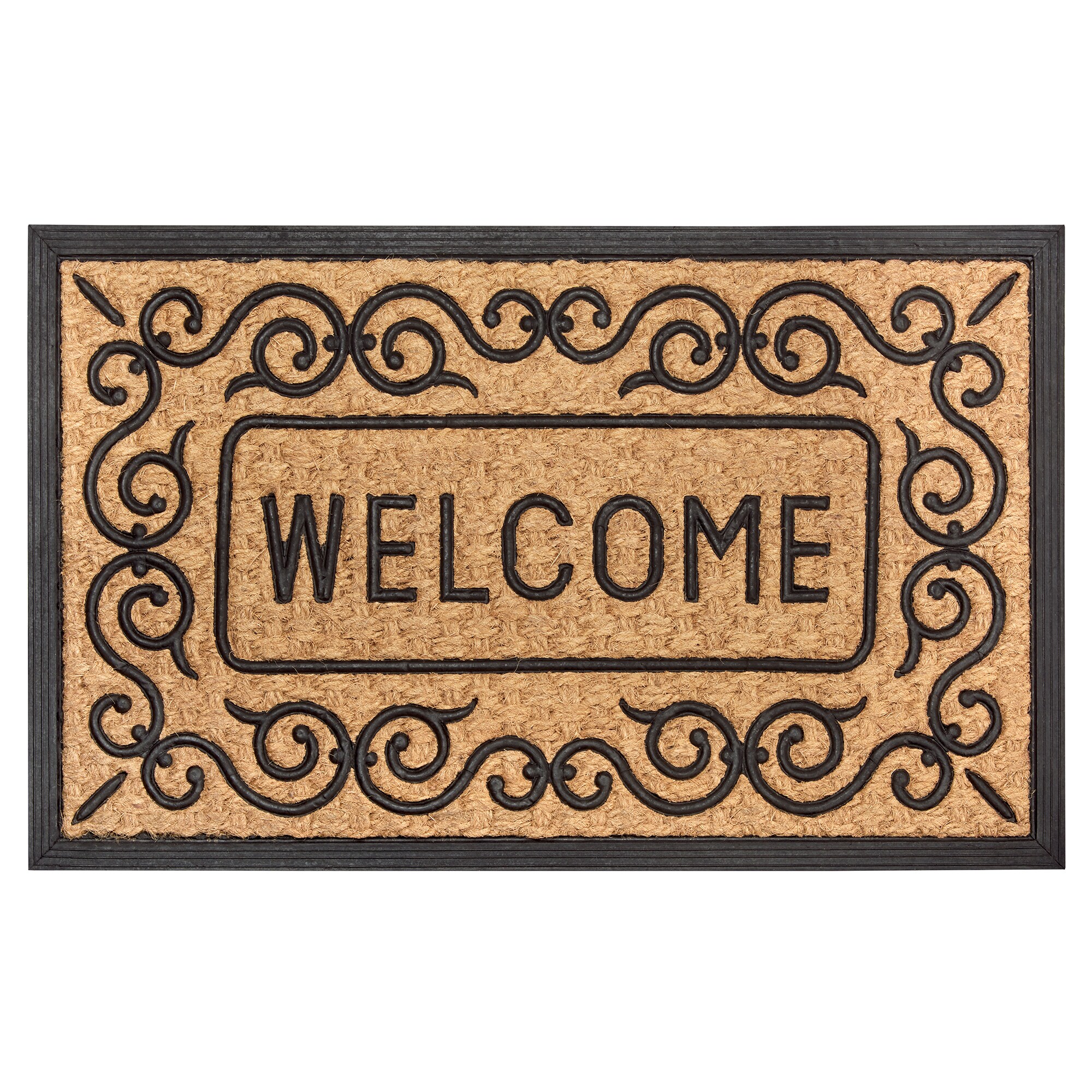 NYVI Fu&szlig;matte Mix Mats - Wetterfest, Strapazierf&auml;hig, f&uuml;r Innen und Au&szlig;en Gr&ouml;&szlig;e:45x75 cm;Farbe:Welcome 2 