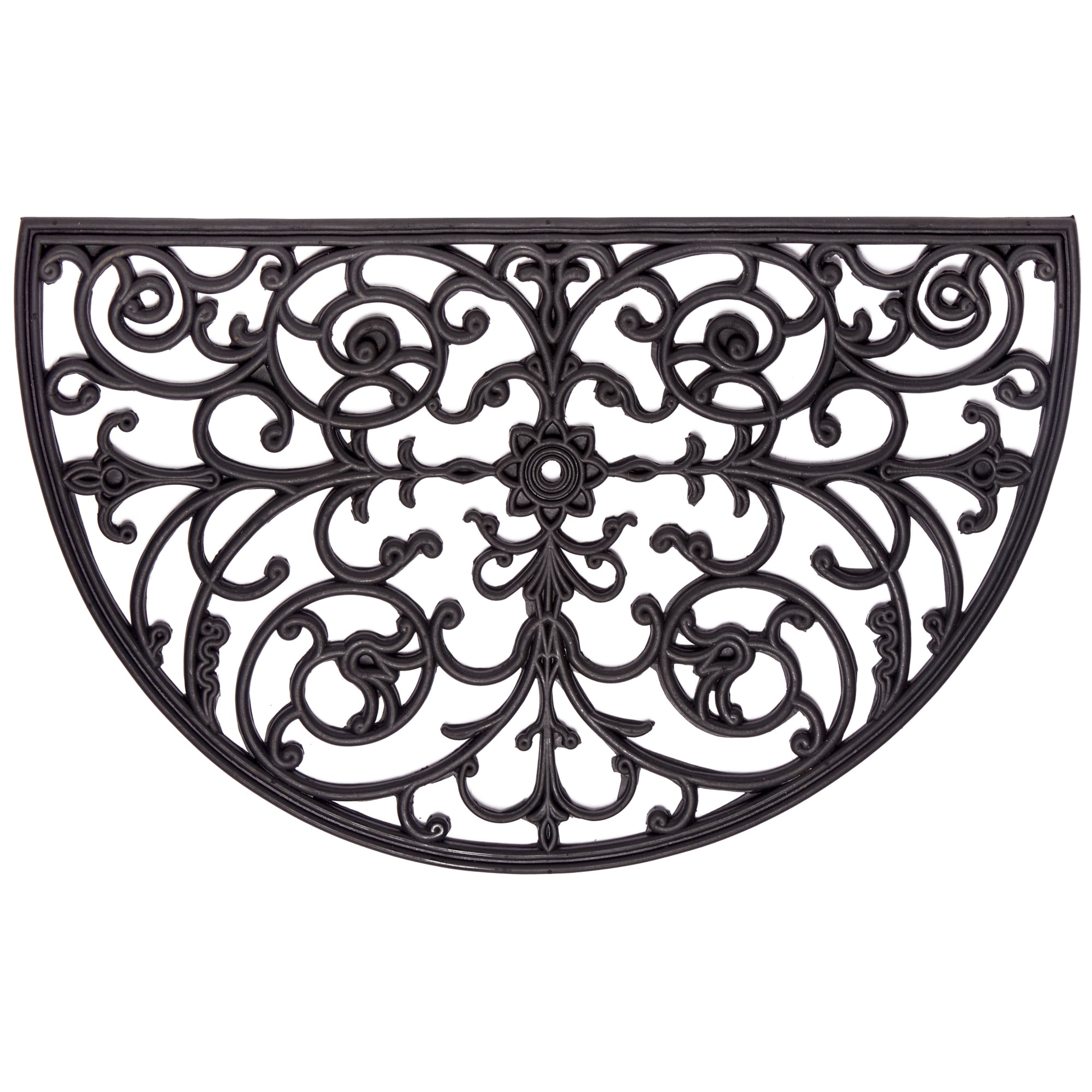 NYVI Fu&szlig;matte Gummi - Rutschfest, Wetterfest, Strapazierf&auml;hig Gr&ouml;&szlig;e:45x75 cm;Farbe:Halbrund 2 