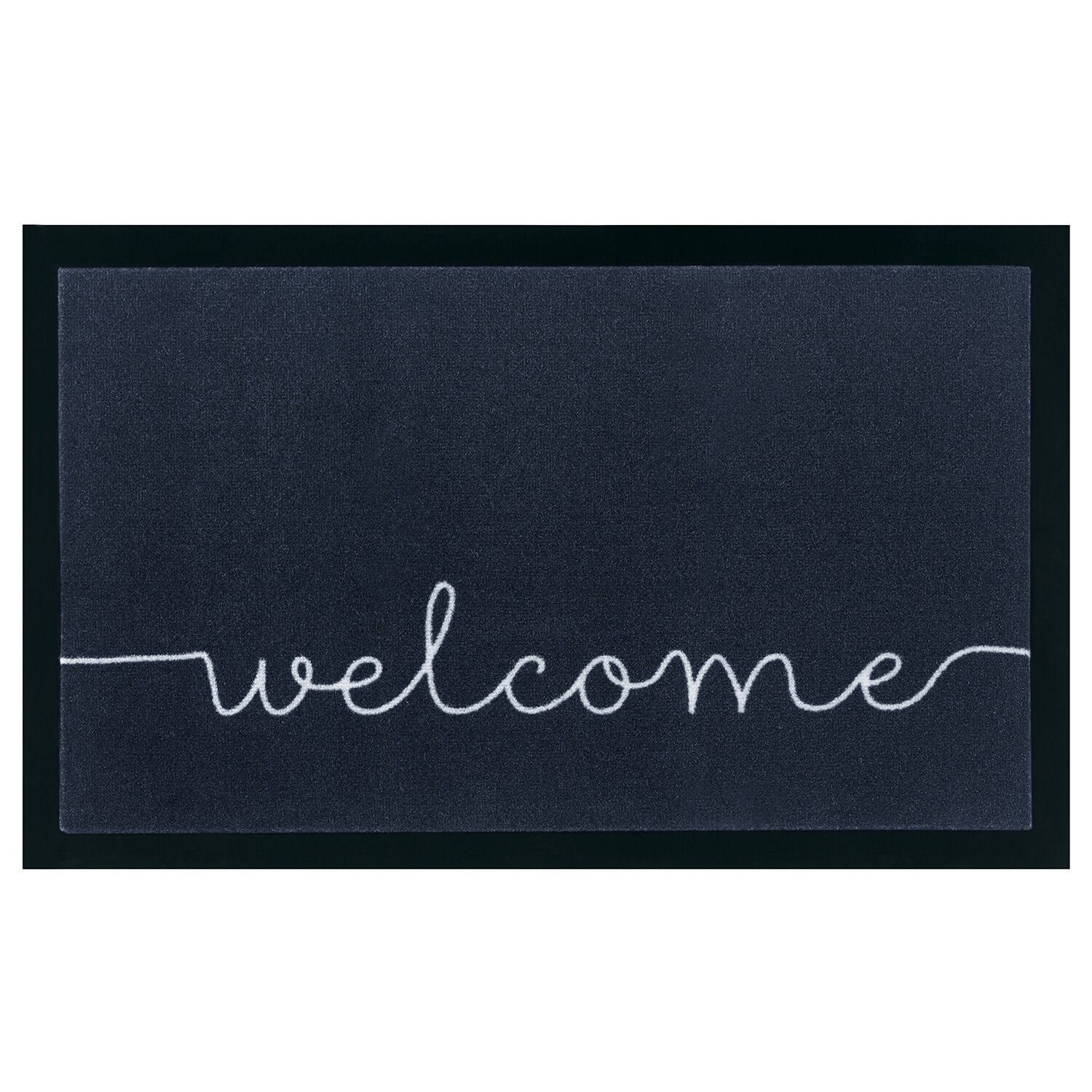 NYVI Fu&szlig;matte Printy - Rutschfest, Waschbar, f&uuml;r Innen und Au&szlig;en Gr&ouml;&szlig;e:45x75 cm;Farbe:Welcome Anthrazit 