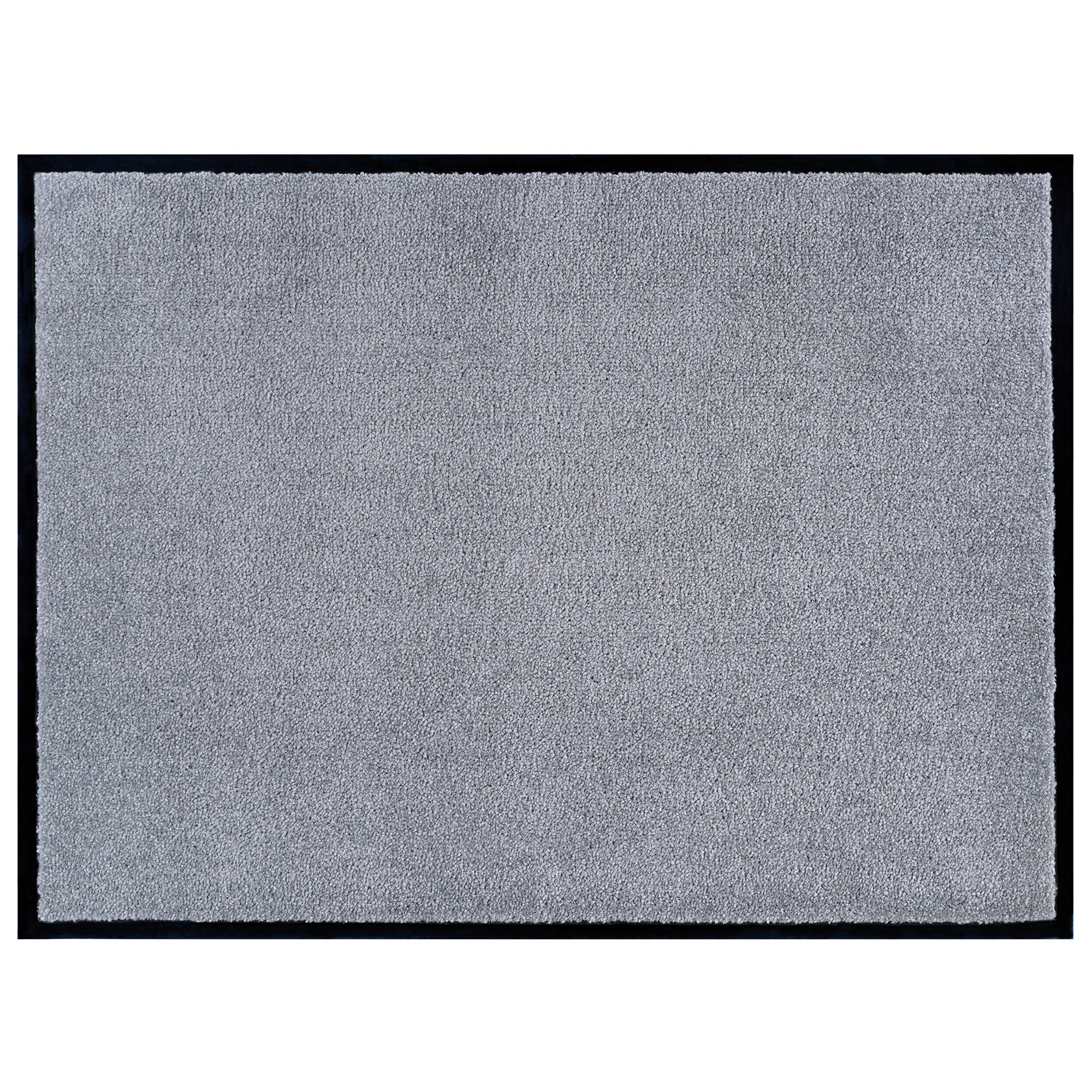 NYVI Fu&szlig;matte Unicolored - Pflegeleicht, Strapazierf&auml;hig, Anti-Rutsch Farbe:Silber;Gr&ouml;&szlig;e:90x150 cm 
