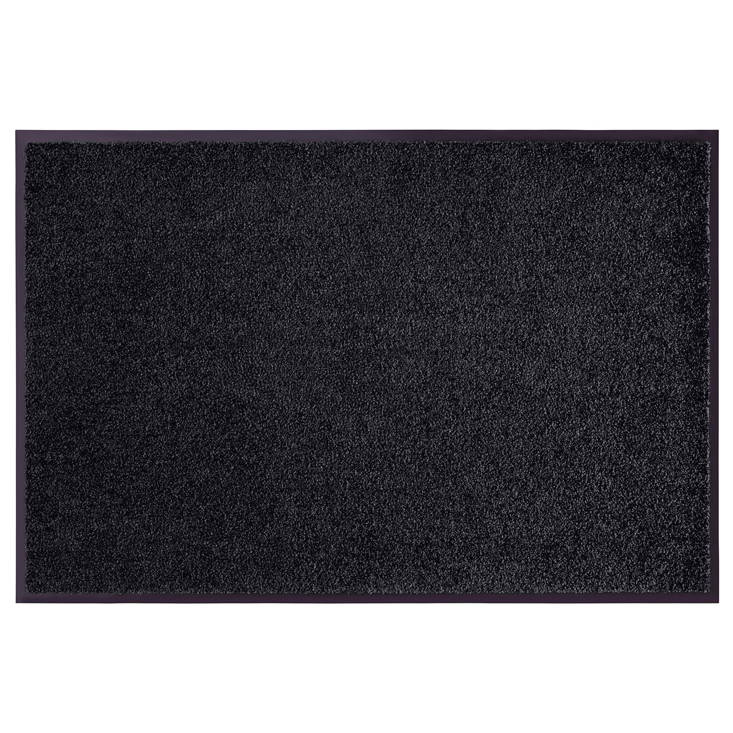 NYVI Fu&szlig;matte Wash & Clean - Wetterfest, Saugstark, Rutschfest Farbe:Schwarz;Gr&ouml;&szlig;e:40x60 cm 