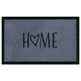 NYVI Fußmatte Writing - Langlebig, Anti-Rutsch, für Innen und Außen Größe:45x75 cm;Farbe:Home Grau 