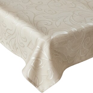 NYVI Tischdecke Elegance Leinenoptik Ecru - Pflegeleicht, Bei 40°C waschbar, 10% Leinenanteil Farbe:Ecru;Größe:Tischtuch rund Ø 170 cm 