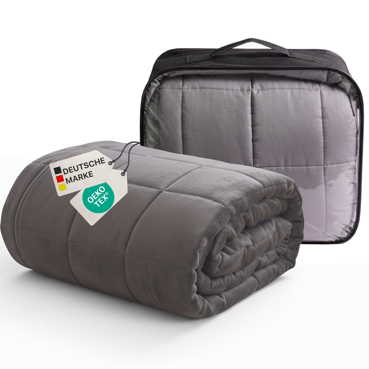 NYVI Gewichtsdecke NYVIGravity 135x200 cm - Therapiedecke f&uuml;r Erwachsene - Anti-Stress, Besserer Schlaf - Entspannungsdecke aus Mikrofaser mit Glasperlen Gr&ouml;&szlig;e:135x200 cm - 7 kg 