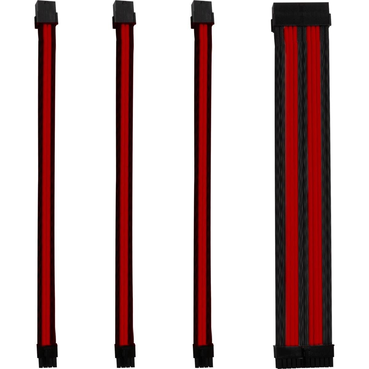 Kabel-Sleeve-Set - Schwarz/Rot - ONE GAMING 