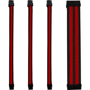 Kabel-Sleeve-Set - Schwarz/Rot - ONE GAMING 