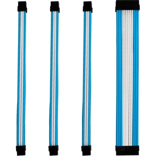 Kabel-Sleeve-Set - Blau / Weiß - ONE GAMING 