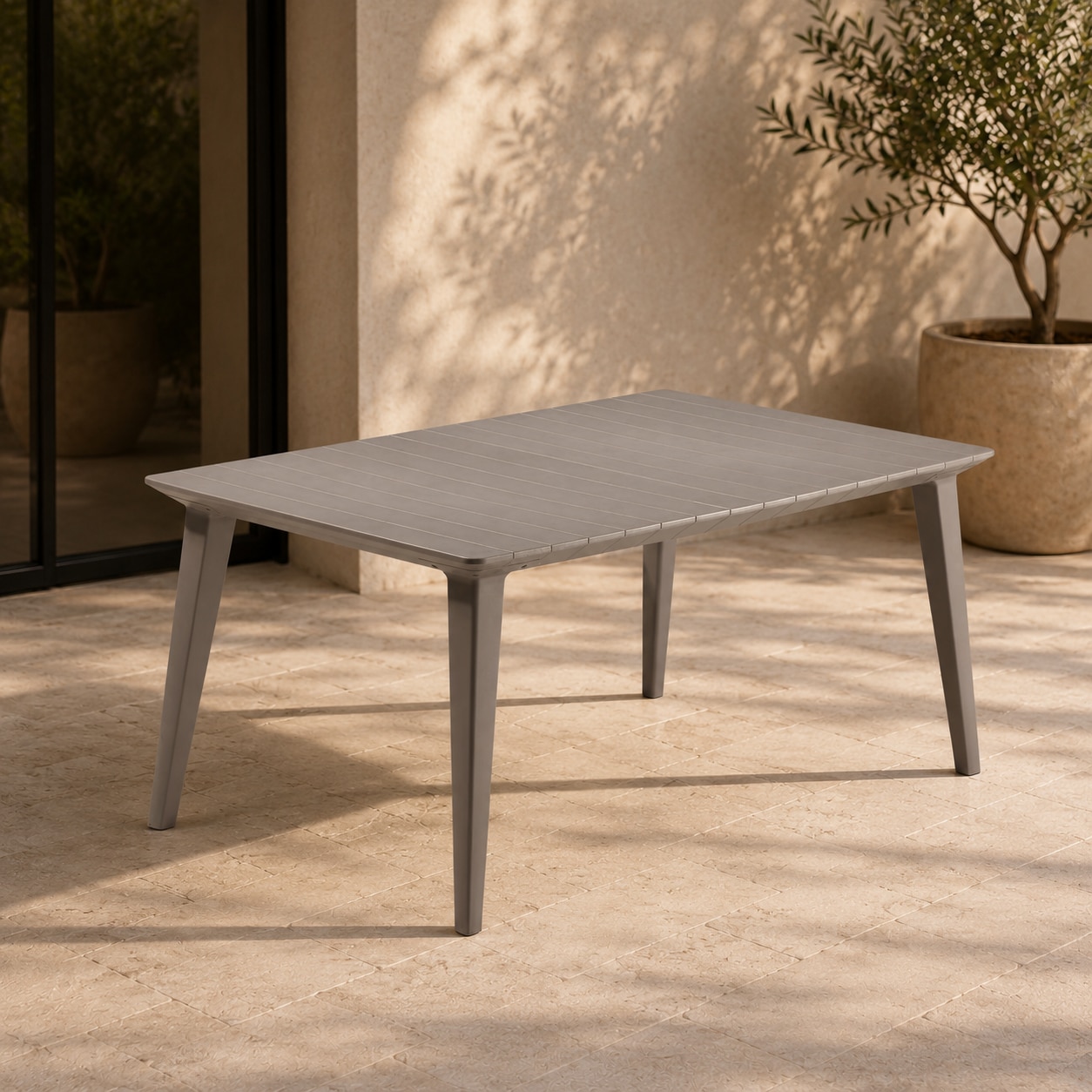 Allibert Lima Tisch Cappuccino - wetterfest, Garten-Esstisch, Outdoor | Final Sale 