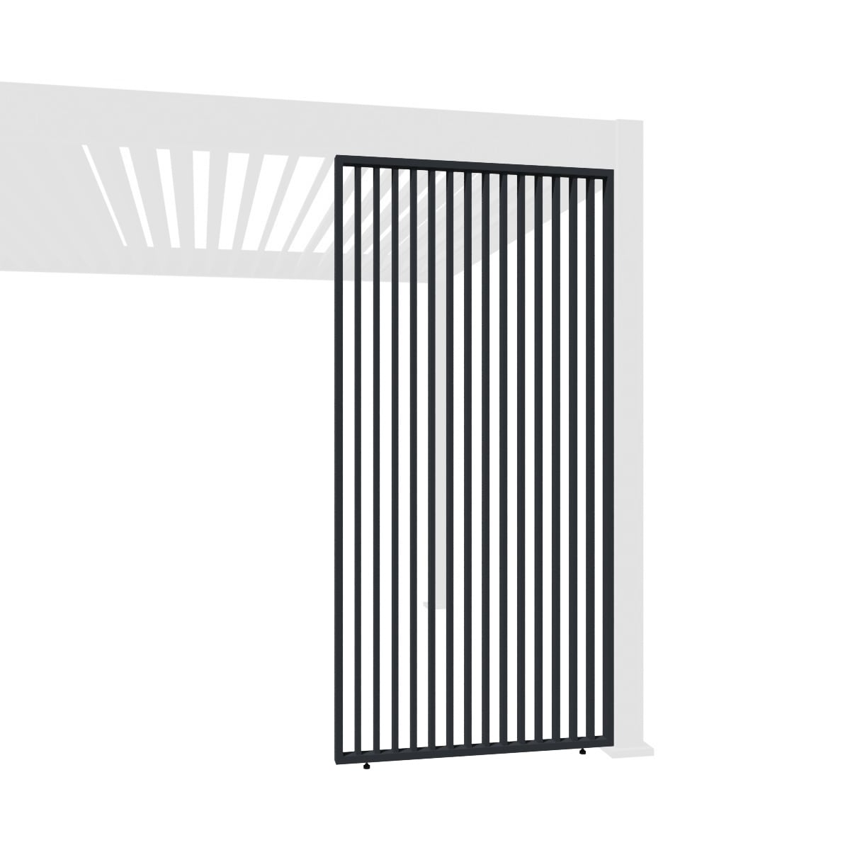Weide Lamellenwand vertikal anthrazit Aluminium als Pergola Sichtschutz?1.23 Meter 