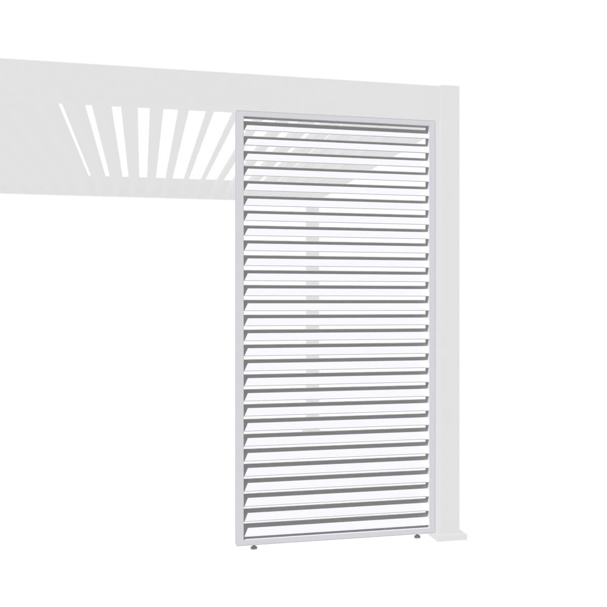 Weide Lamellenwand horizontal wei&szlig; Aluminium als Pergola Sichtschutz?0.93 Meter 