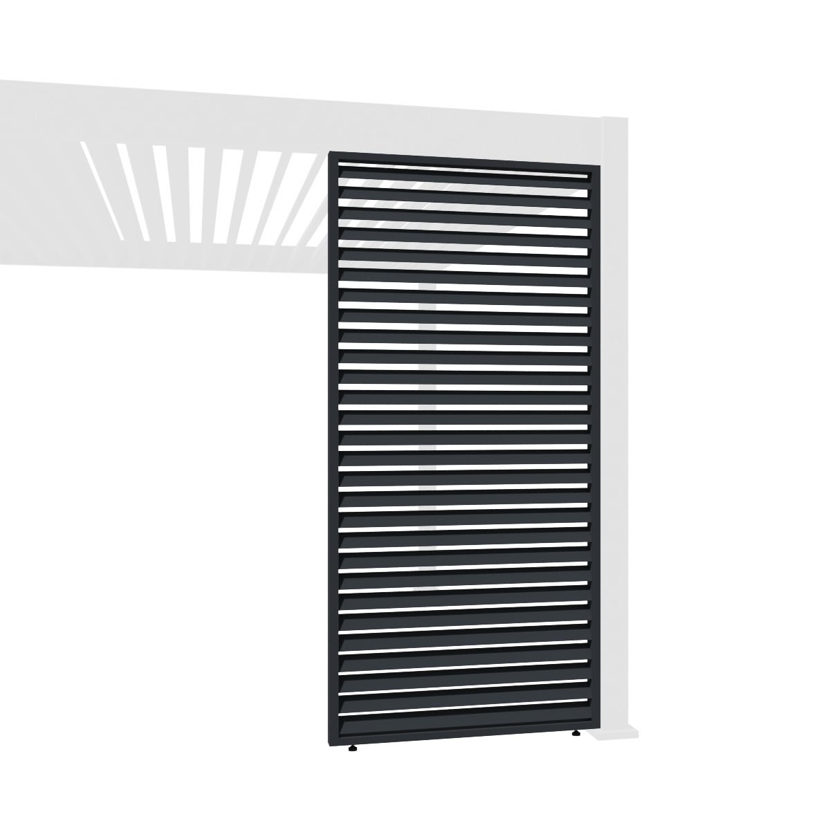Weide Lamellenwand horizontal anthrazit Aluminium als Pergola Sichtschutz?1.23 Meter 