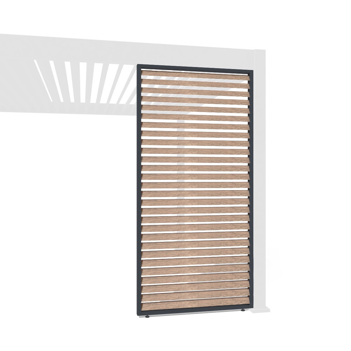 Weide Lamellenwand Holzoptik anthrazit Aluminium als Pergola Sichtschutz?1.13 Meter 