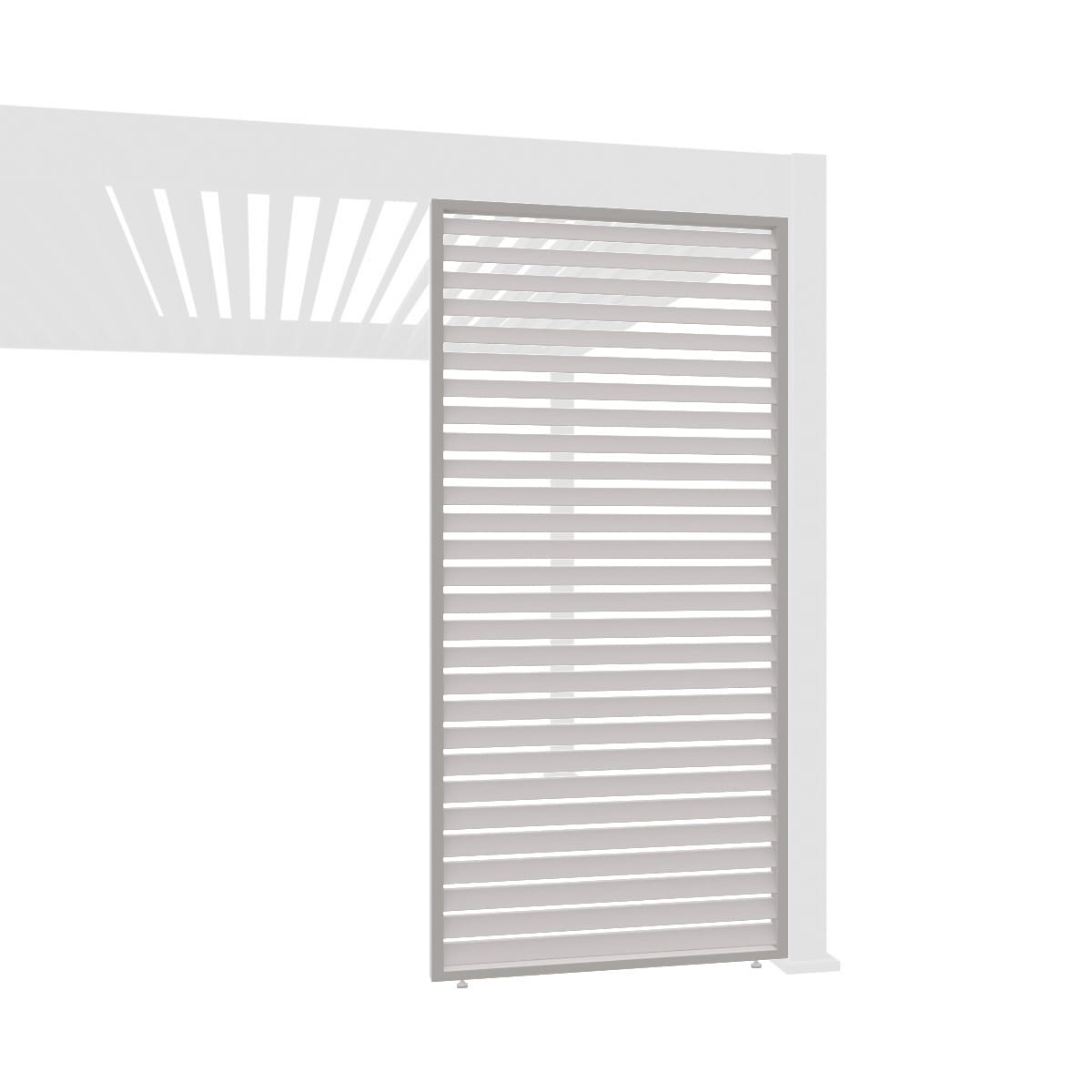 Weide Lamellenwand horizontal Ivory Sand Aluminium als Pergola Sichtschutz?0.93 Meter 