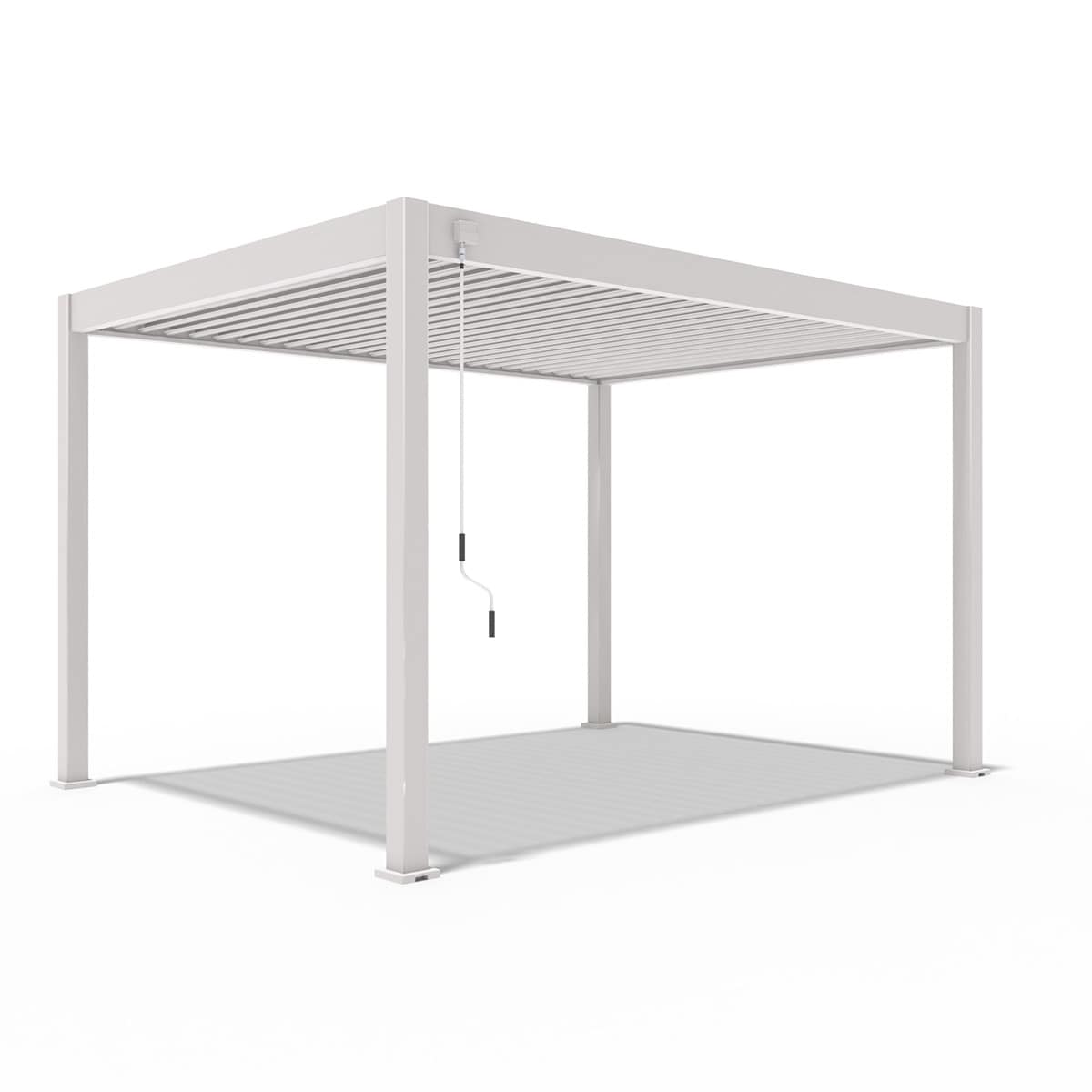 Weide Deluxe | Pergola Voll Aluminium freistehend | 3 x 4 M | Lamellendach Ivory Sand? 
