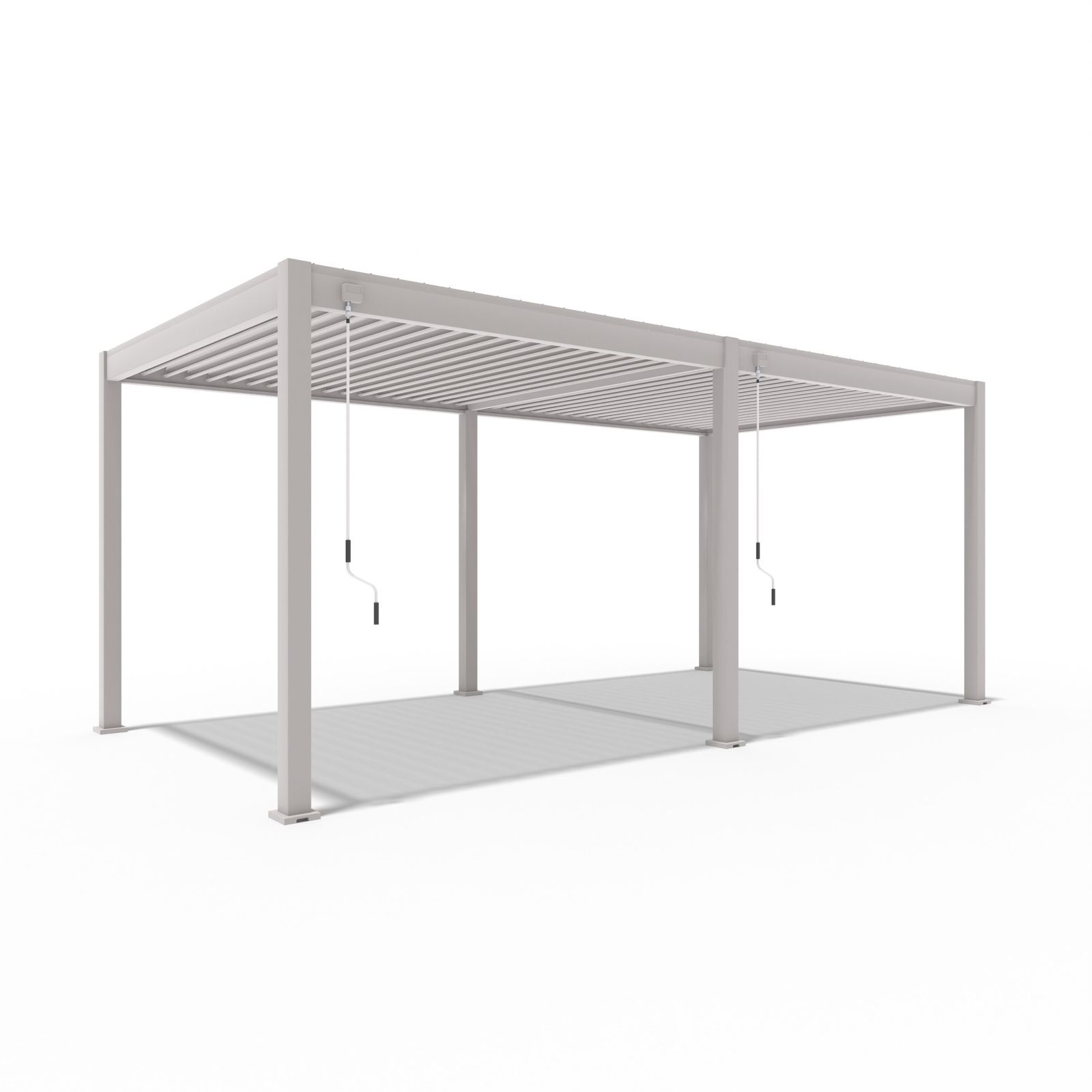 Weide Deluxe | Pergola Voll Aluminium freistehend | 3 x 6 M | Lamellendach Ivory Sand? 
