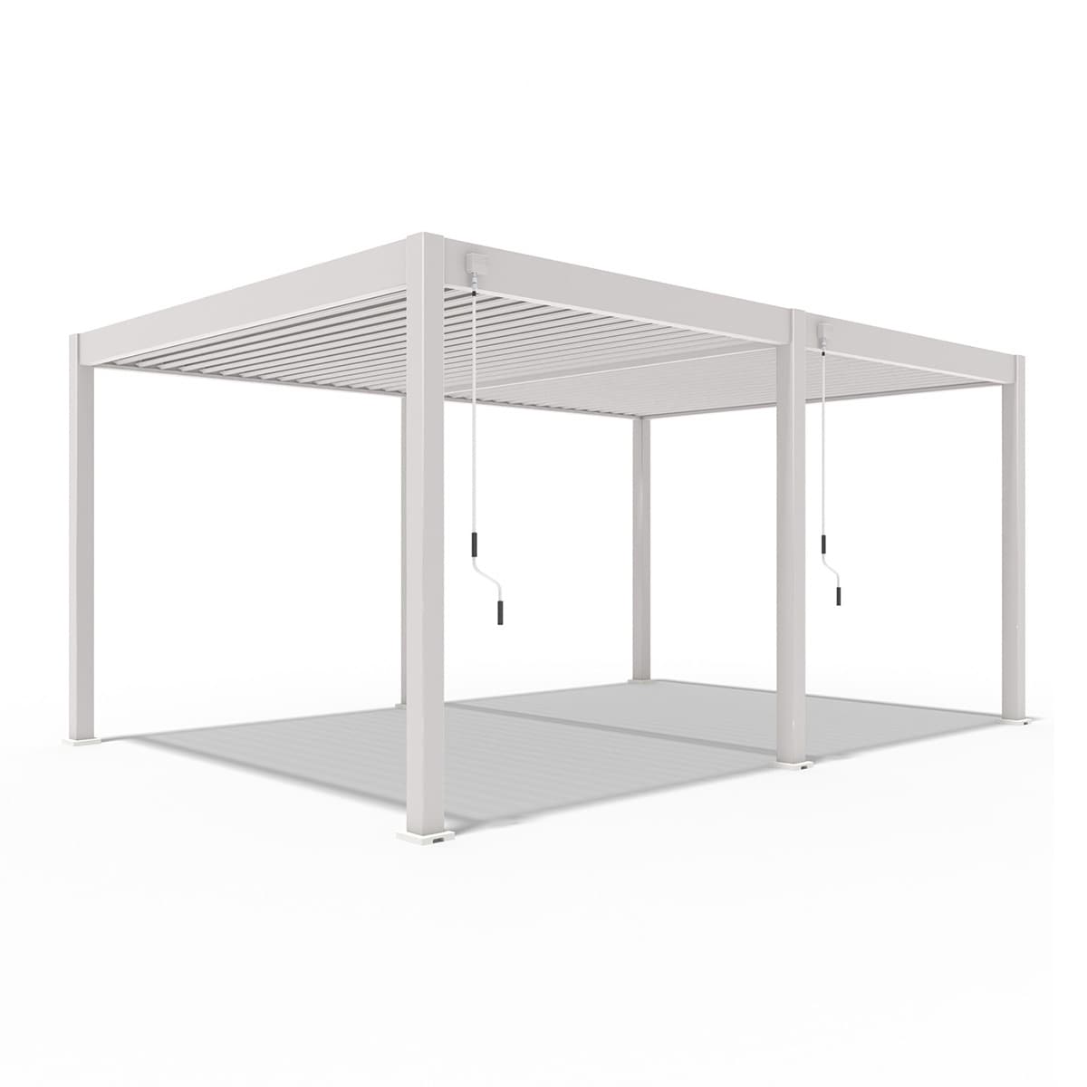 Weide Deluxe | Pergola Voll Aluminium freistehend | 3,6 x 5,3 M | Lamellendach Ivory Sand? 