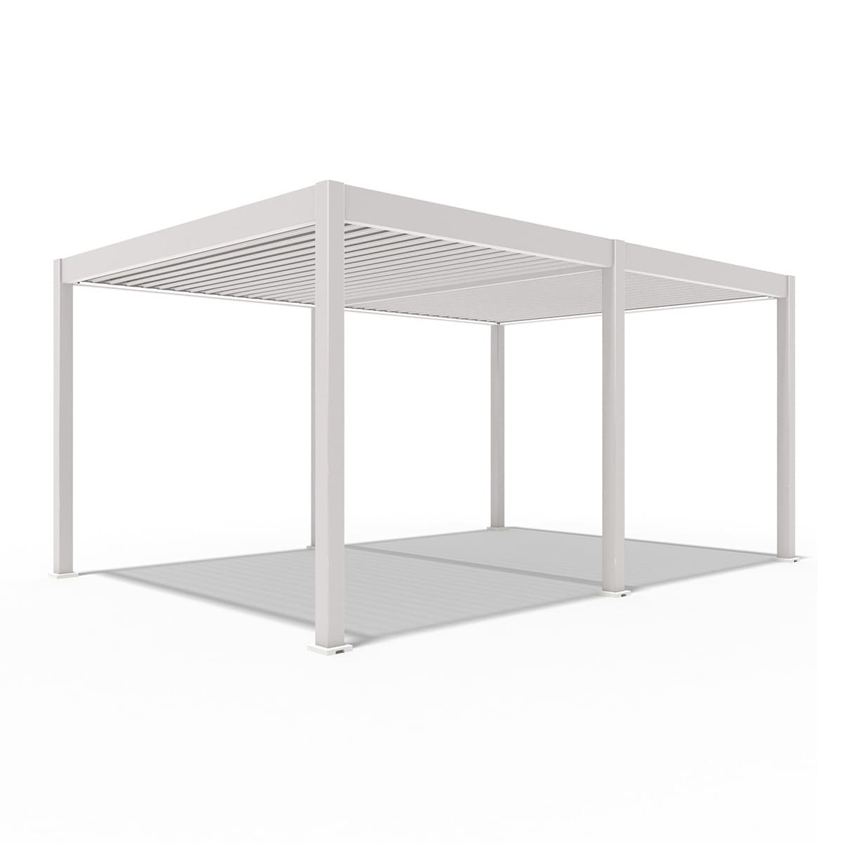Weide E-Deluxe | elektrische Pergola mit LED | Voll Aluminium | 3,6 x 5,3 M | motorisiertes Lamellendach Ivory Sand? 