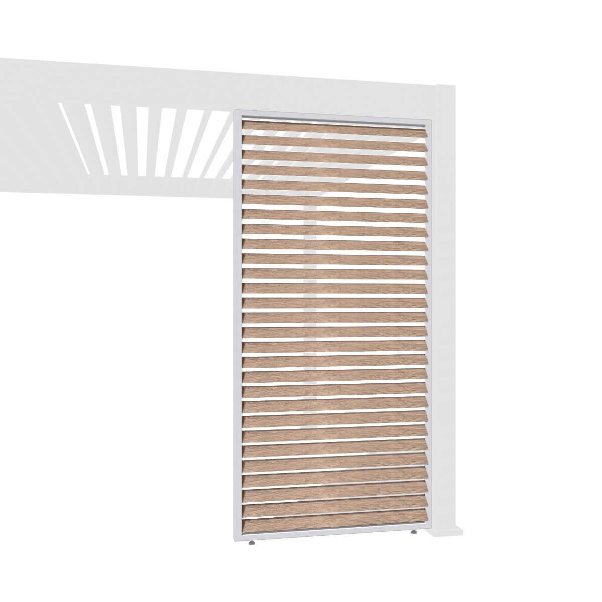 Weide Lamellenwand Holzoptik wei&szlig; Aluminium als Pergola Sichtschutz?1.23 Meter 