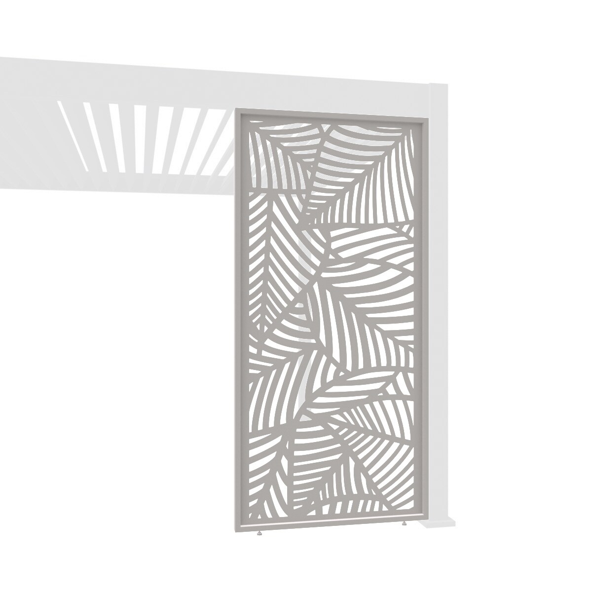 Weide Dekorative Wand F&uuml;r Pergola Aus Aluminium 3 Ma&szlig;e Ivory Sand1.13 Meter 