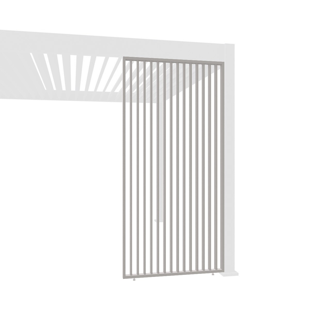 Weide Lamellenwand vertikal Ivory Sand Aluminium als Pergola Sichtschutz?0.93 Meter 