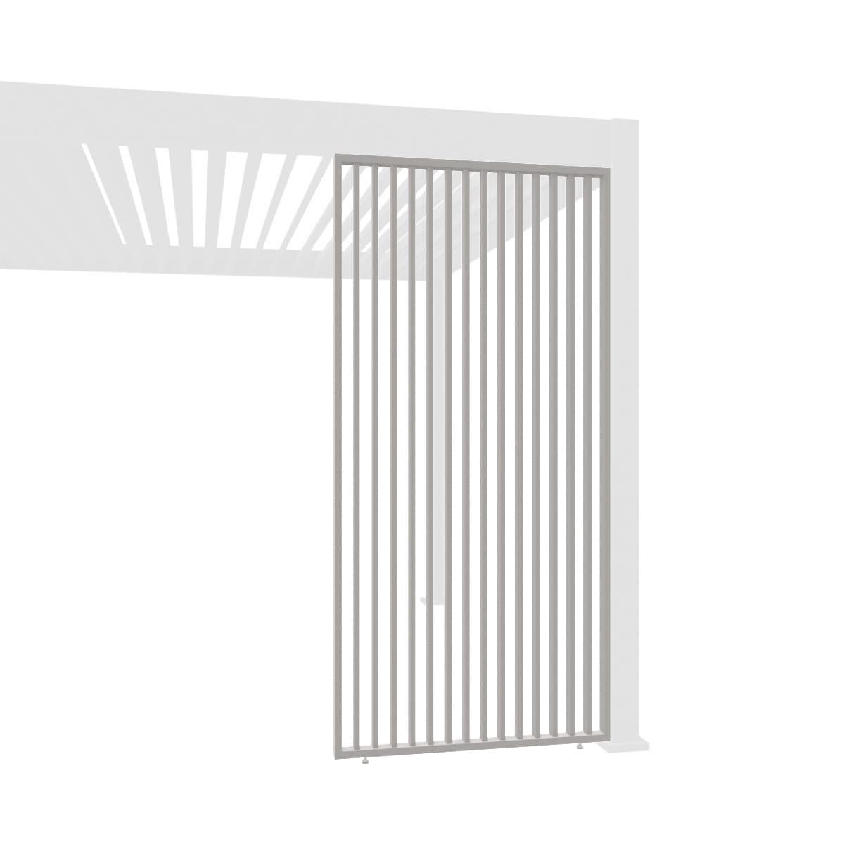 Weide Lamellenwand vertikal Ivory Sand Aluminium als Pergola Sichtschutz?1.13 Meter 