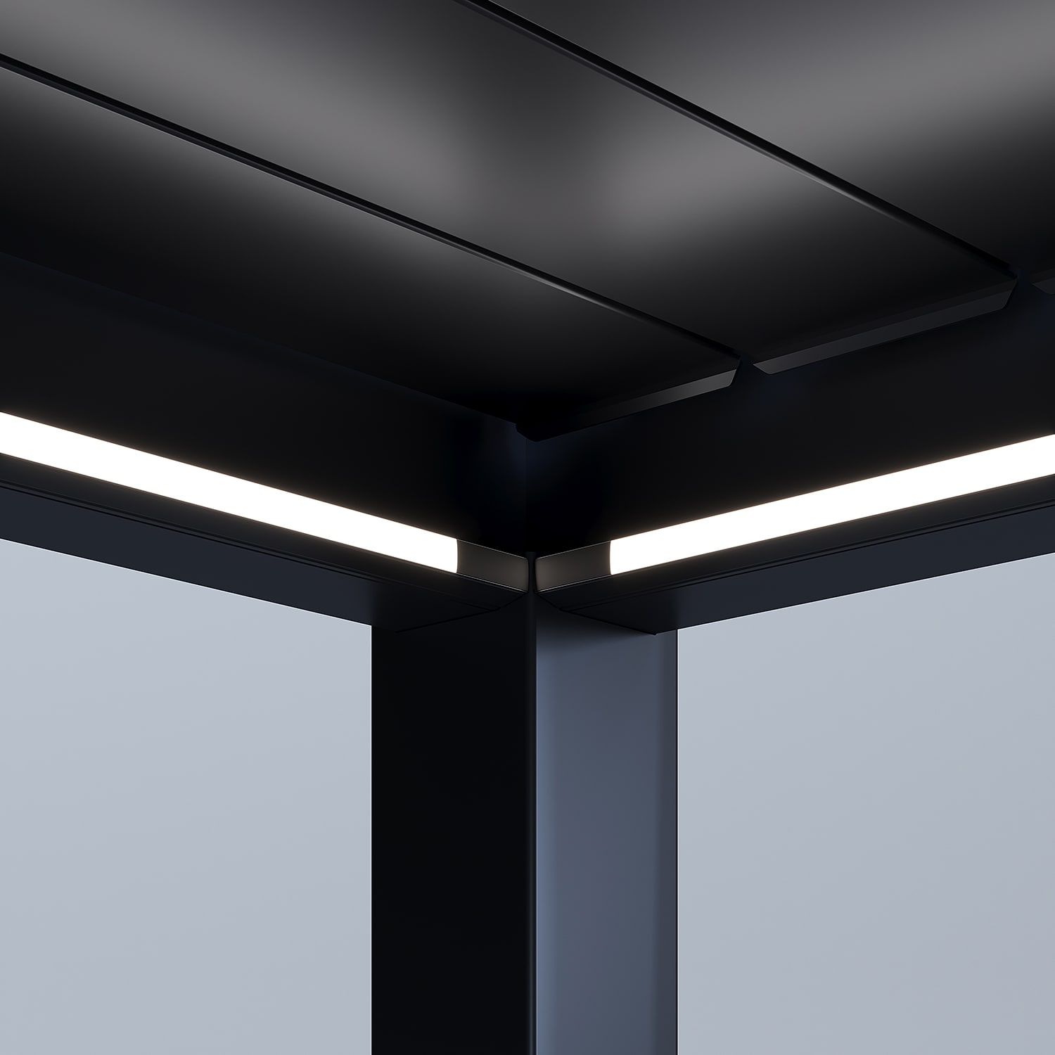 Weide Led Kit 10 Größe Graphitgrau Für Weide Pergola3.6 X 7.2 Meter