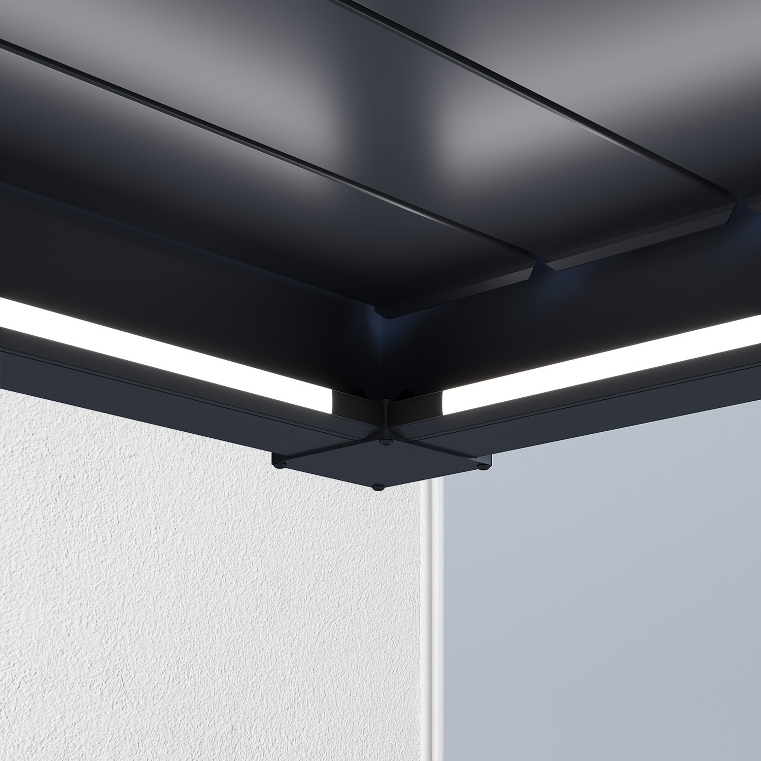 Weide Led Kit 10 Größe Graphitgrau Für Weide Wandpergola4.0 X 4.0 Meter
