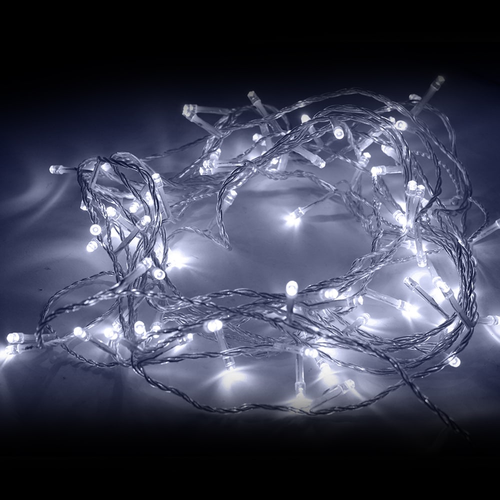 Grafner&reg; LED Lichterkette 100 LEDs 10m Kaltweiss 