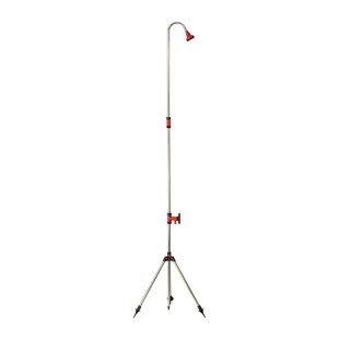 Grafner® Gartendusche Gartenbrause Stativ Alu 172-220cm Pooldusche Campingdusche GD10820 