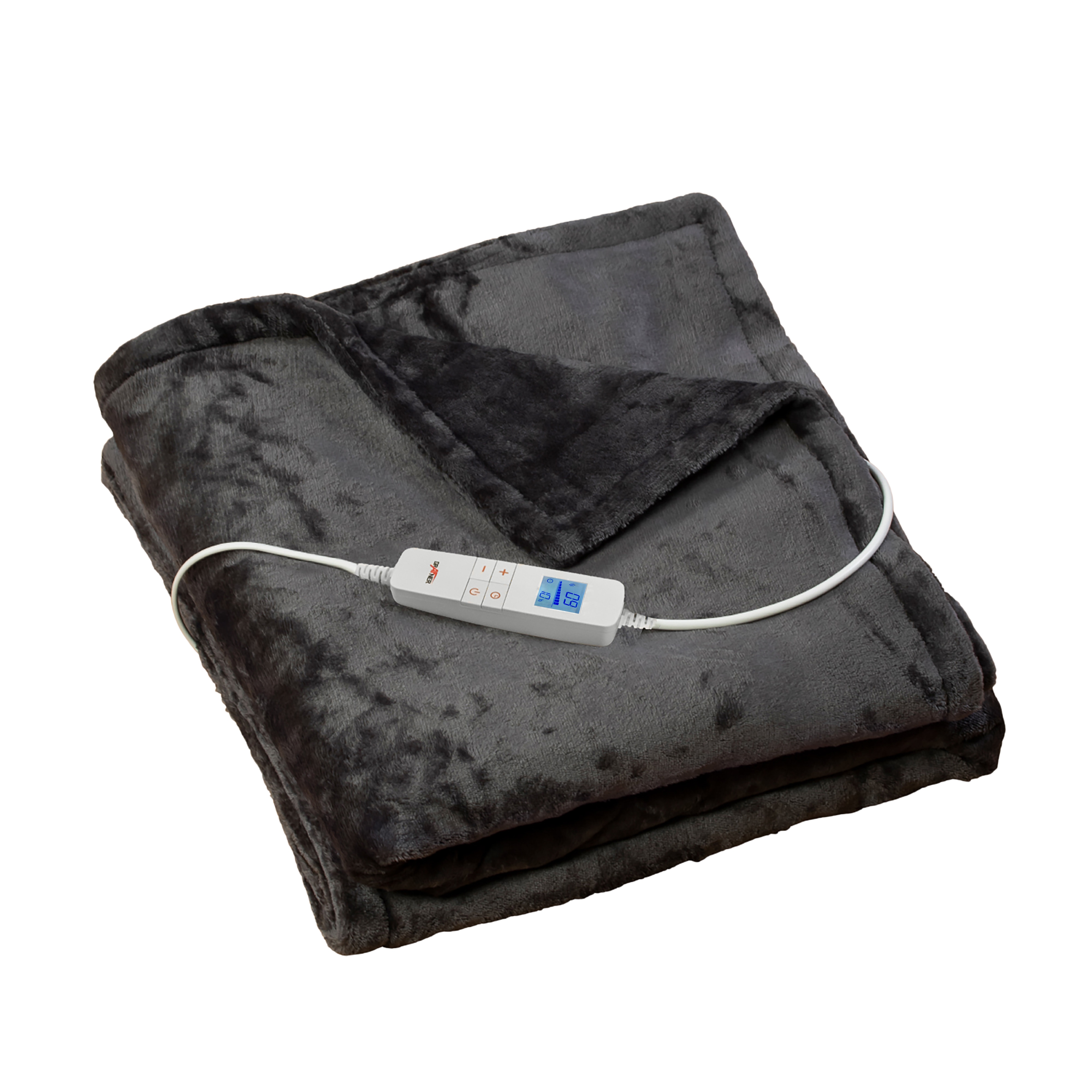 Grafner&reg; W&auml;rmedecke Heizdecke Fleece 180 x 130 cm Grau elektro W&auml;rmedecke WD10853 