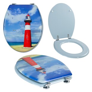 Grafner® WC-Sitz aus MDF Lighthouse mit Absenkautomatik 