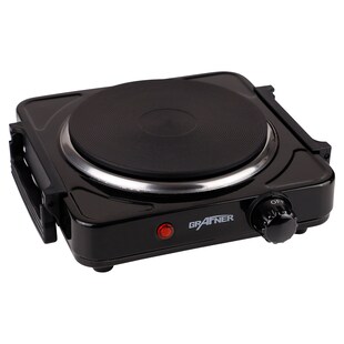Grafner® Kochplatte einzel 1000 Watt mit klappbaren Griffen Schwarz KP10878 