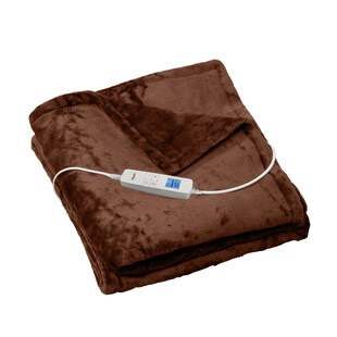 Grafner® Wärmedecke Heizdecke Flannel Fleece elektro 180 x 130 cm Braun WD10966 