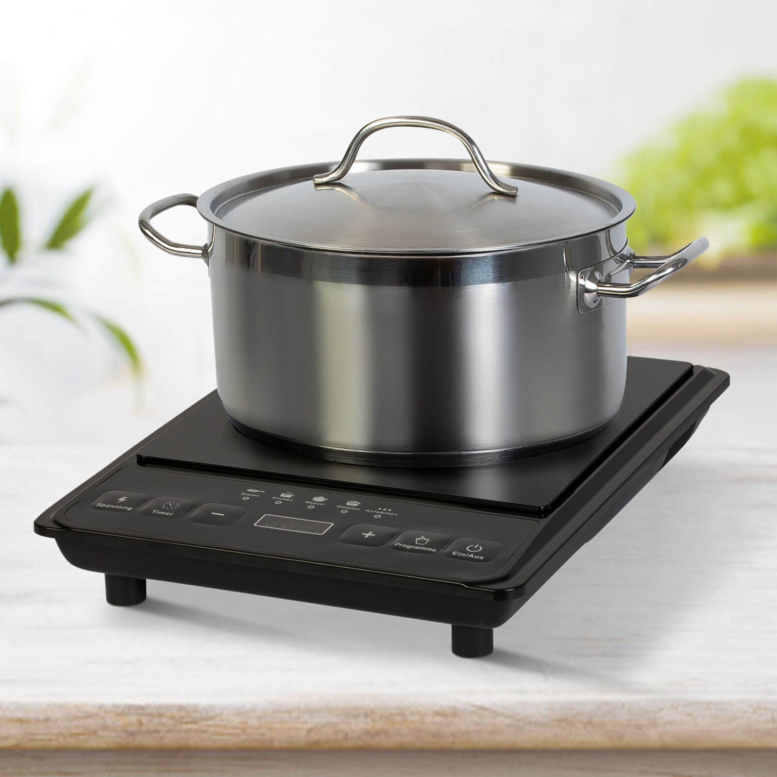 Grafner Induktions Kochplatte Camping Herd Kochfeld 2000 Watt IK11013 