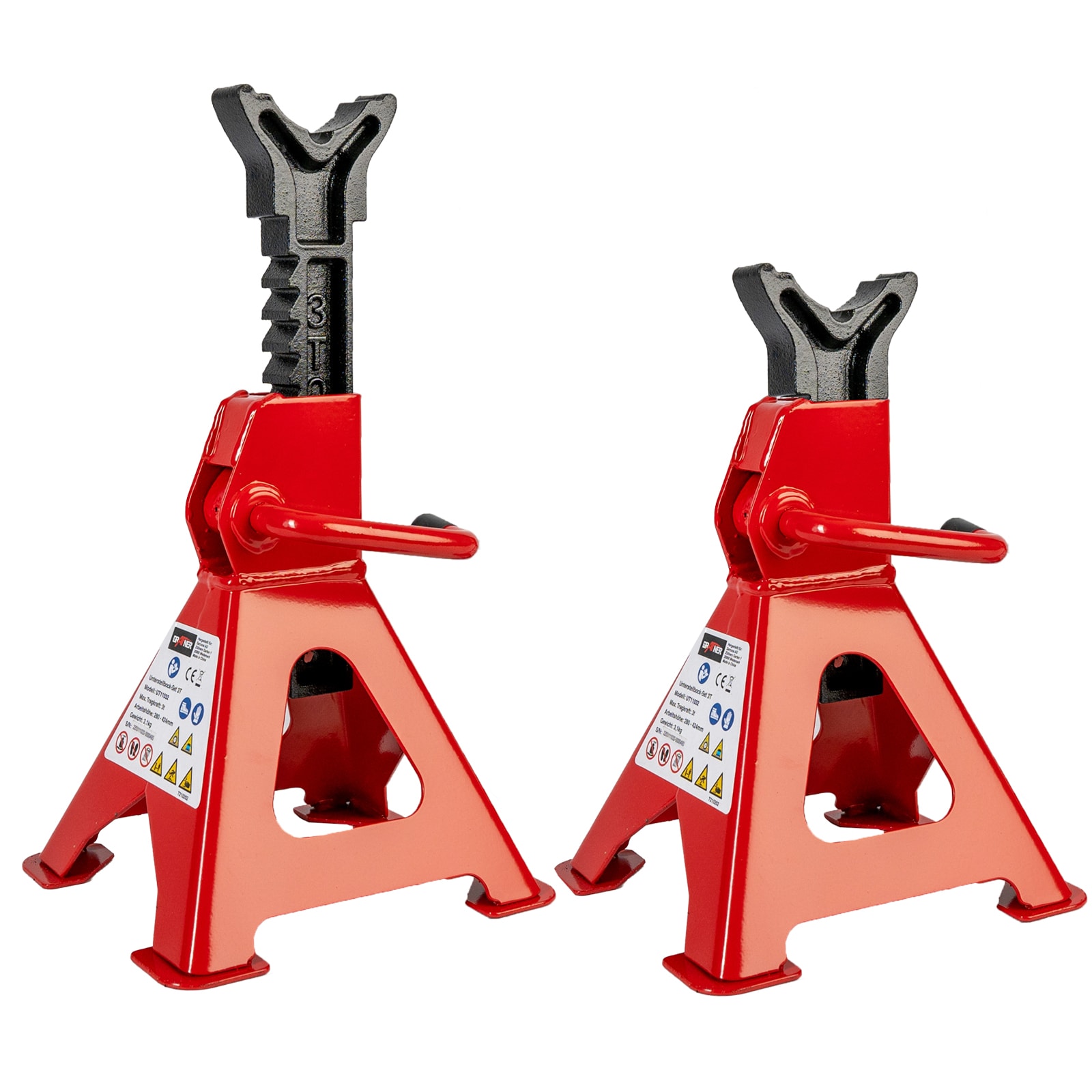 Grafner&reg; Unterstellbock Set 3T KFZ B&ouml;cke Set - 3000 kg h&ouml;henverstellbar 