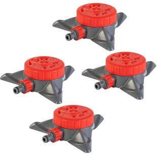 Grafner® 4er Set Kreis- Rasensprenger RS10821  8 Sprüh-Funktionen 