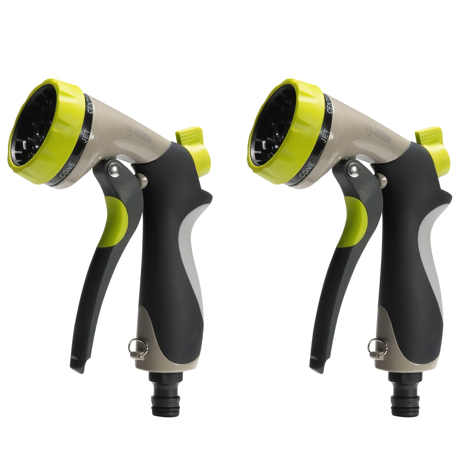 Grafner&reg; 2x Metall Gartenbrause mit 8 Spr&uuml;hmuster Handbrause Gartenschlauch 