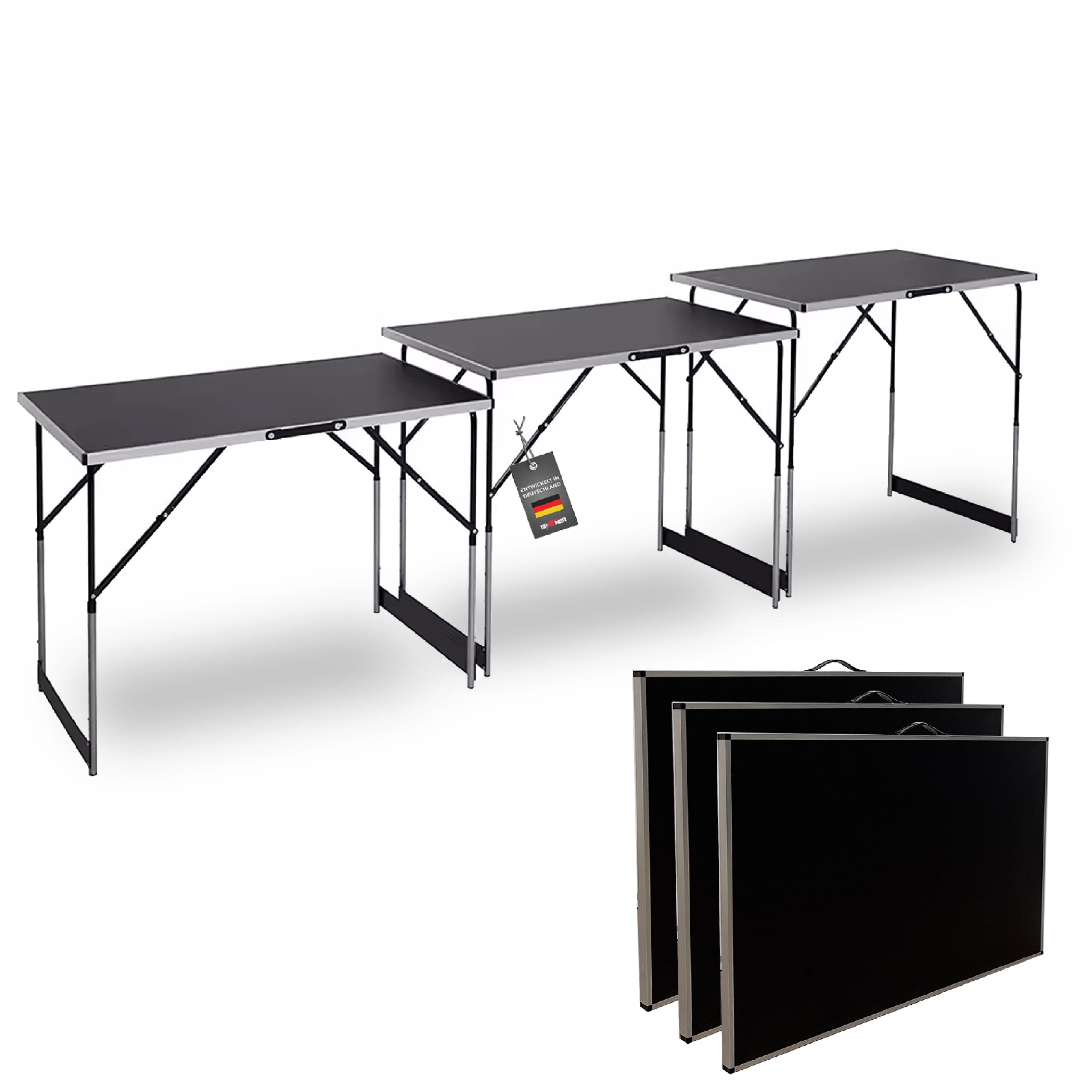 Grafner 3-teiliger Multifunktionstisch Tapeziertisch klappbar h&ouml;henverstellbar 