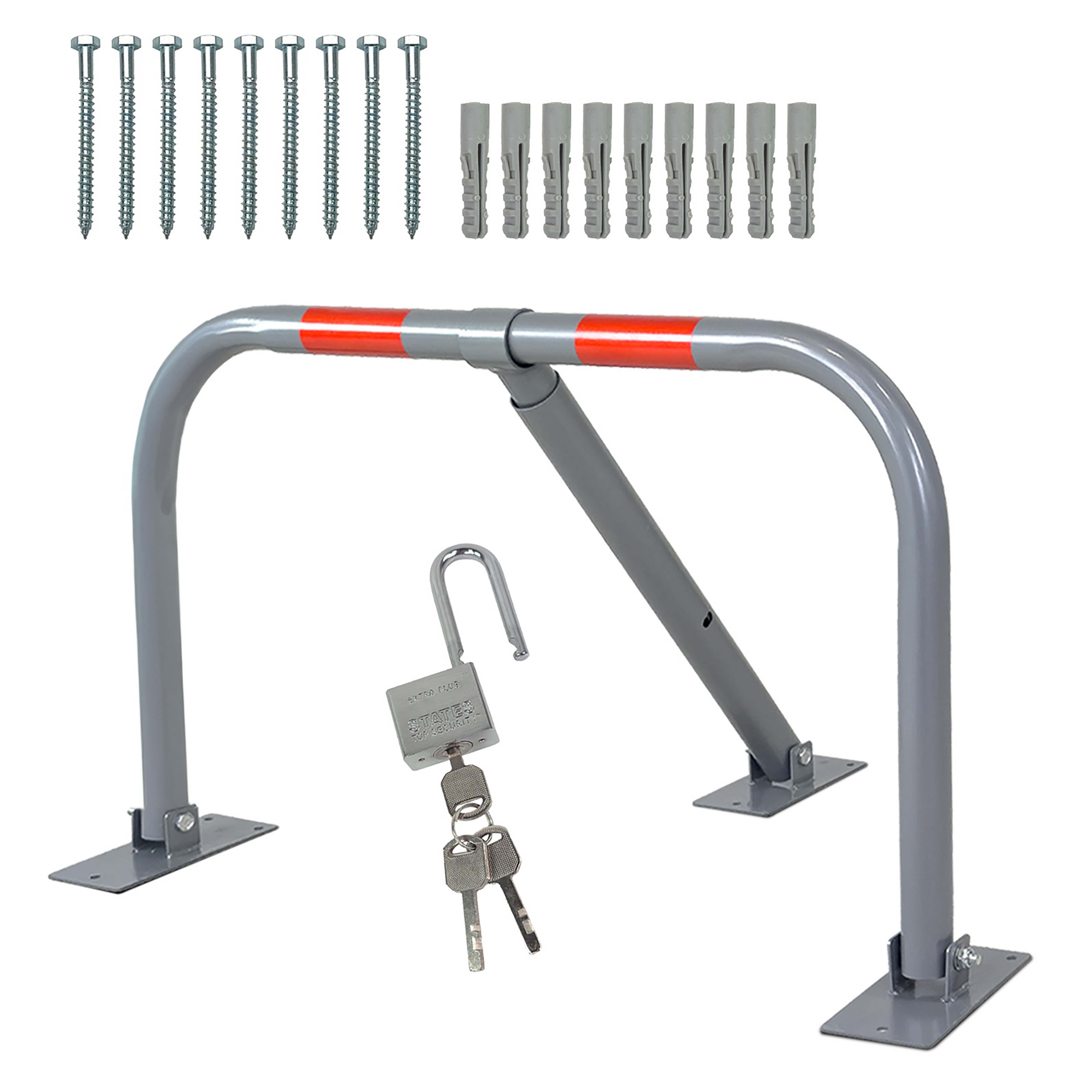 Grafner Parkplatzsperre mit Schloss umlegbar Parkb&uuml;gel PS11115 