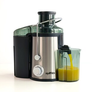 Grafner Express Entsafter Juicer 400 Watt 3 Geschwindigkeitsstufen silber/schwarz 