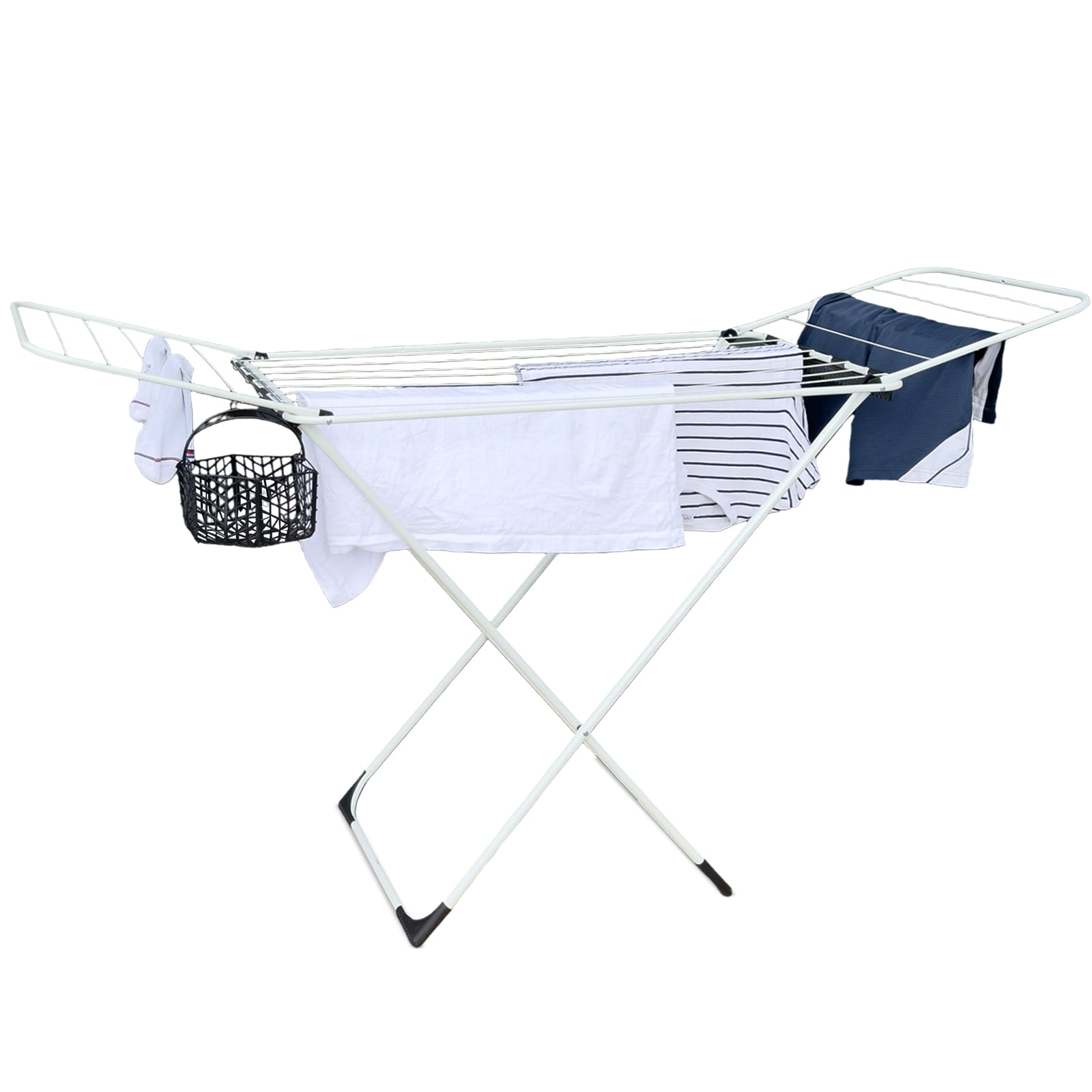 Grafner W&auml;schest&auml;nder mit Fl&uuml;geln und Klammerkorb 